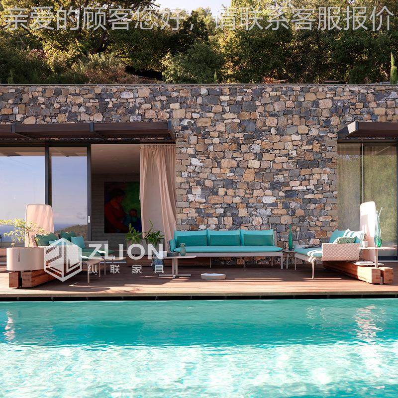 台北欧发户外藤编沙茶几庭花园泳池室外露藤58椅躺床休闲院家具组,住宅家具,户外沙发,淘宝优惠券,粉丝福利购,淘宝优惠卷