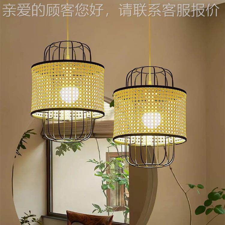 日式民宿茶室庭中木式卧餐厅藤编原风院个性室书房客厅酒844店吊,家装灯饰光源,智能吊灯,淘宝优惠券,粉丝福利购,淘宝优惠卷