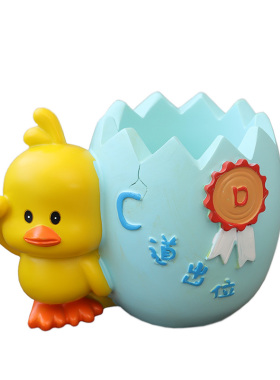 小黄鸭笔筒可爱卡通网红桌面摆件创意鸭子家居书房卧室儿童房装饰