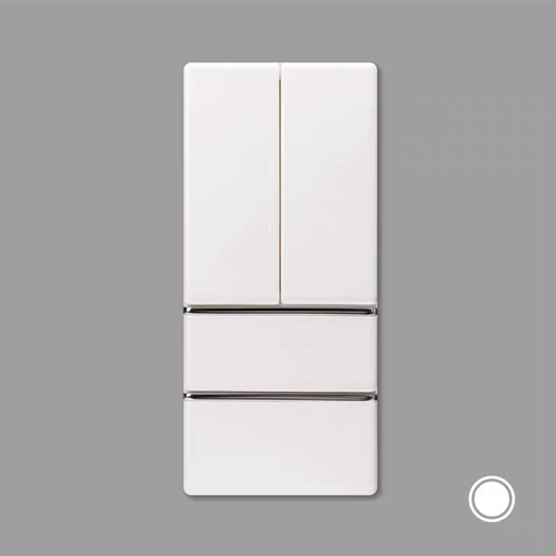 微缩食玩冰箱模型1:6迷你厨房娃屋用冰箱可亮灯 玩具