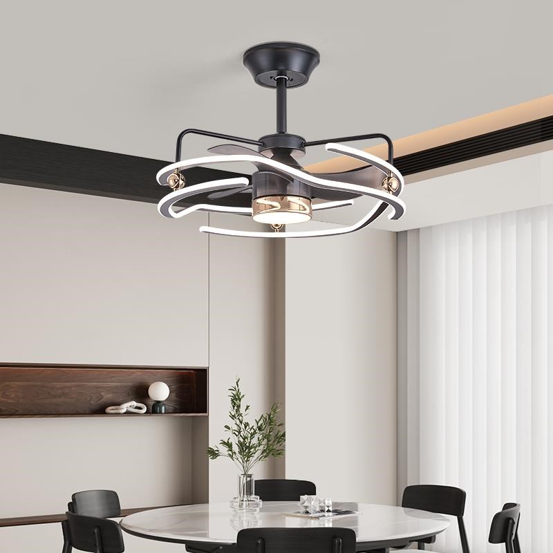 吊扇灯风扇灯2025新款客厅餐厅卧室书房间饭厅一体摇头电风扇吊灯