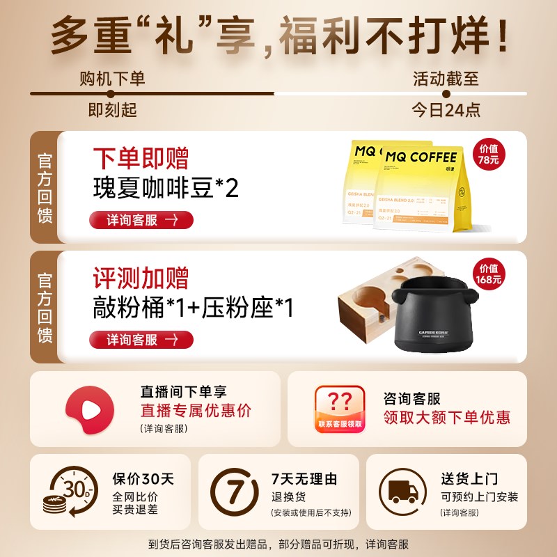 【政府补贴】飞利浦意式咖啡机全半自动家用小型研磨一体PSA3218