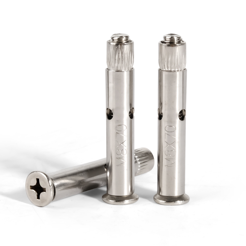 201不锈钢十字沉平头膨胀螺丝内膨胀平头内置式拉爆镙丝M6M8.M101