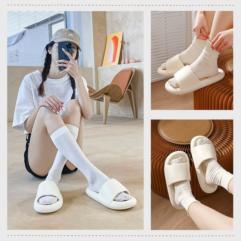 无印MUJ良品踩屎感拖鞋女夏季情侣静音防滑室内家居浴室洗澡厚底