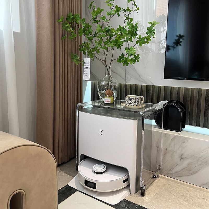 扫地机器人置物架科沃斯云鲸网红小推车亚克力边几高级艺术感角几