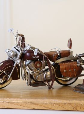 复古老式BM摩托车摆件创意商场橱窗工艺装饰品拍摄道具摆设