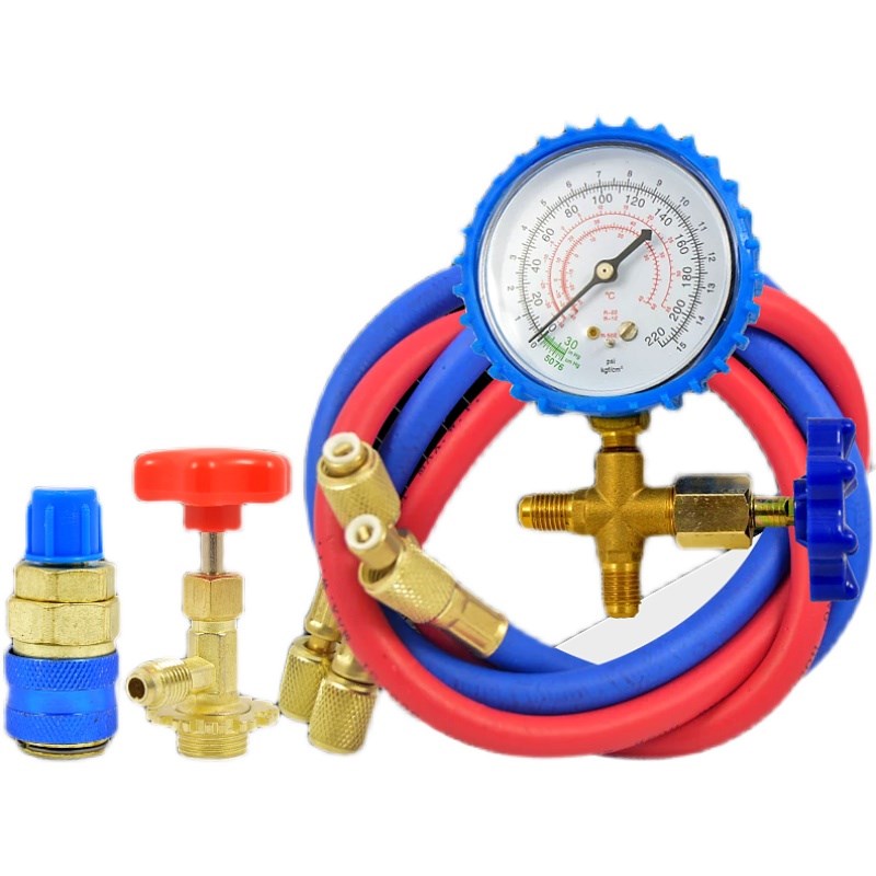 家用R22410加氟工具汽车空调制冷剂冰箱雪种加注氟利昂冷媒压力表
