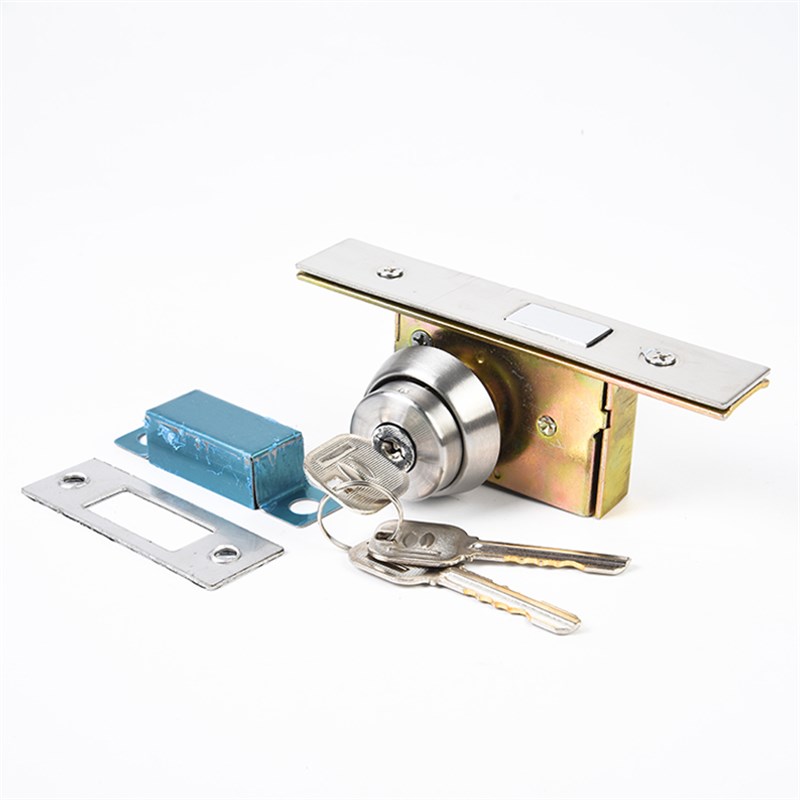 329有框门地锁铝合金门锁平头锁不锈钢门地锁双面锁肯德基门锁芯