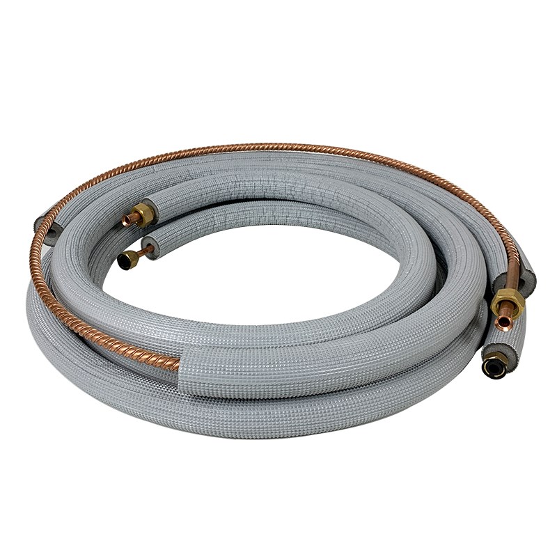 空调软态纯紫铜管波纹螺纹管0.8加厚1P1.5P2P3匹延长连接国标成品