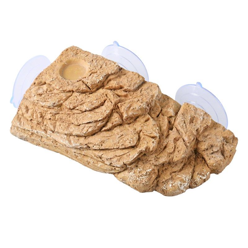 乌龟吸盘晒背台高水位爬台浮岛鱼缸水族箱深水爬梯仿石头休息平台