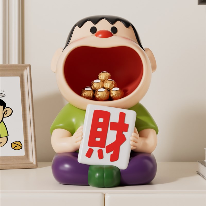 入户门胖虎玄关钥匙收纳摆件鞋柜装饰品置物架客厅酒柜收纳盒