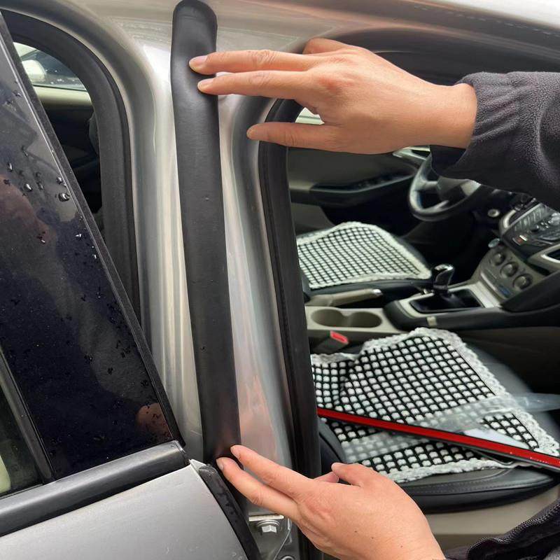 汽车B柱上端密封条车门中柱隔音条A柱B柱胶条降噪防尘静音密封条