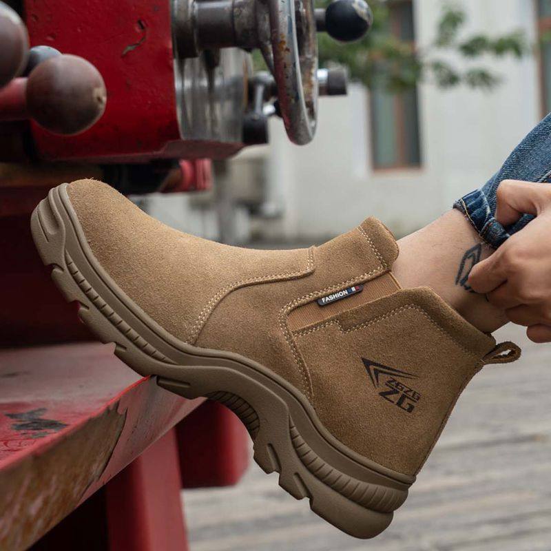 真皮劳保鞋带钢板男士防砸防刺穿夏季透气钢头一脚蹬老保电焊工作,居家日用,防护鞋,淘宝优惠券,粉丝福利购,淘宝优惠卷