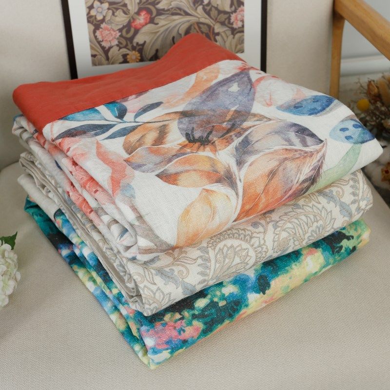 【专享121】外贸余料汉麻印花小床单学生宿舍空调毯可铺可盖,床上用品,床单,淘宝优惠券,粉丝福利购,淘宝优惠卷