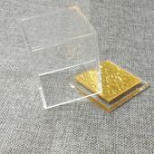 高透明亚克力金底座佛像工艺艺术品饰品药材收纳展示盒防尘罩定制