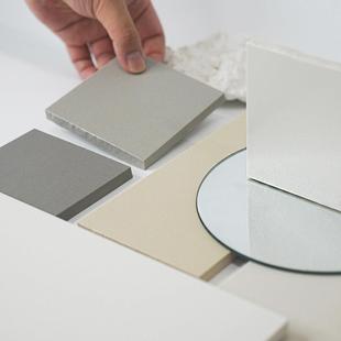 通体家装 别墅素色微水泥瓷砖卫生间防滑地砖浴室纯白色墙砖