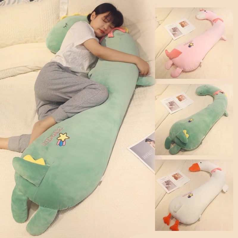 大号长条恐龙睡觉夹腿抱枕睡觉专用小公仔夹腿长条X创意抱枕玩偶
