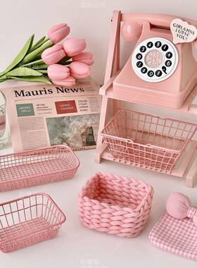 粉红少女心ins网红拍照打卡道具橱窗背景桌面摆件布置美陈列装饰