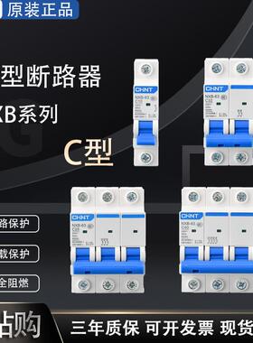 nxb-63正泰1P2P3P4P家用小型断路器100a32a空气开关电闸63a空开