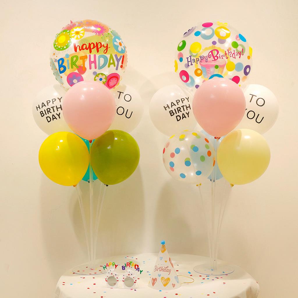 儿童生日派对气球桌飘宝宝周岁道具桌面摆件场景装饰野餐布置支架