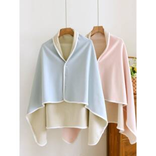 产妇月子披肩产后冬季秋冬哺乳护肩颈哺乳斗篷防风大码德绒喂奶