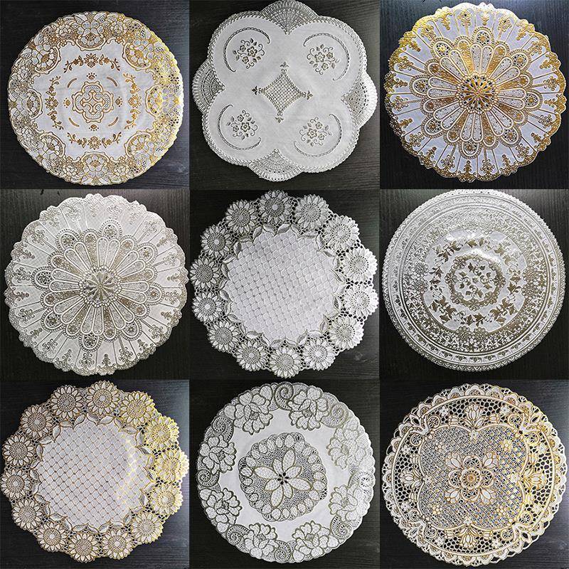 圆形直径30cm40cm家居装饰餐桌隔热防划垫杯垫花盆盆景摆件盘垫子