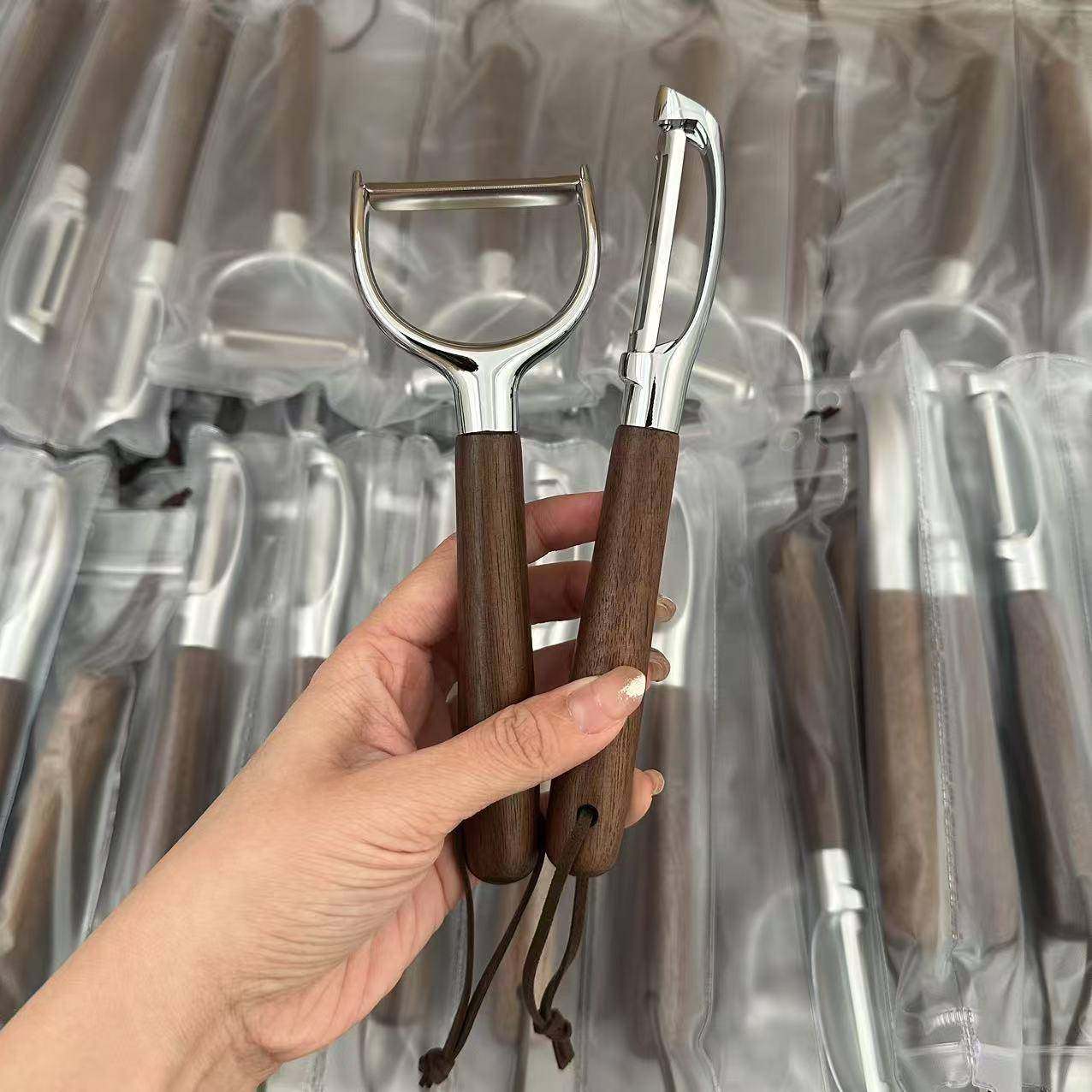 一诺厨房胡桃木水果削皮器削皮刀家用土豆去皮刀水果蔬菜刮皮刀