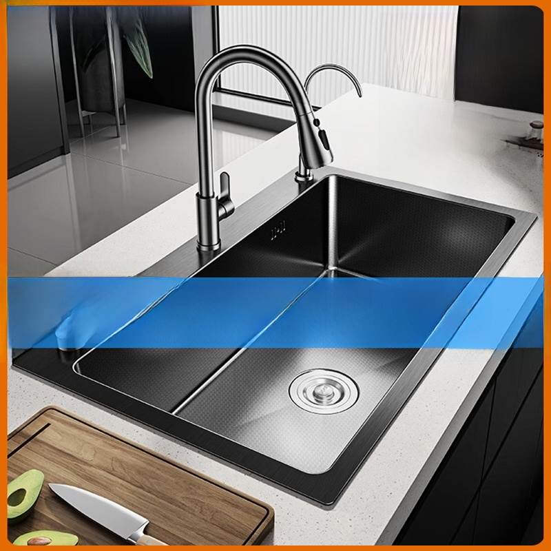 Jomow大单槽双槽改进单槽加厚Sus304不锈钢厨房水槽上、中、下