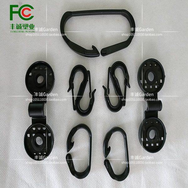 包邮C型钩子  S型挂钩黑色塑料网夹 户外帐篷挂扣挂钩