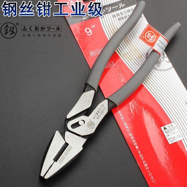 福冈工具9寸钢丝钳老虎钳FO-2013平口钳子电工克丝钳断线剪手钳子,五金/工具,钢丝钳,淘宝优惠券,粉丝福利购,淘宝优惠卷