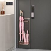 雨伞收纳架门后雨伞架挂架免打孔壁挂式 置伞架墙上沥水伞架置物架