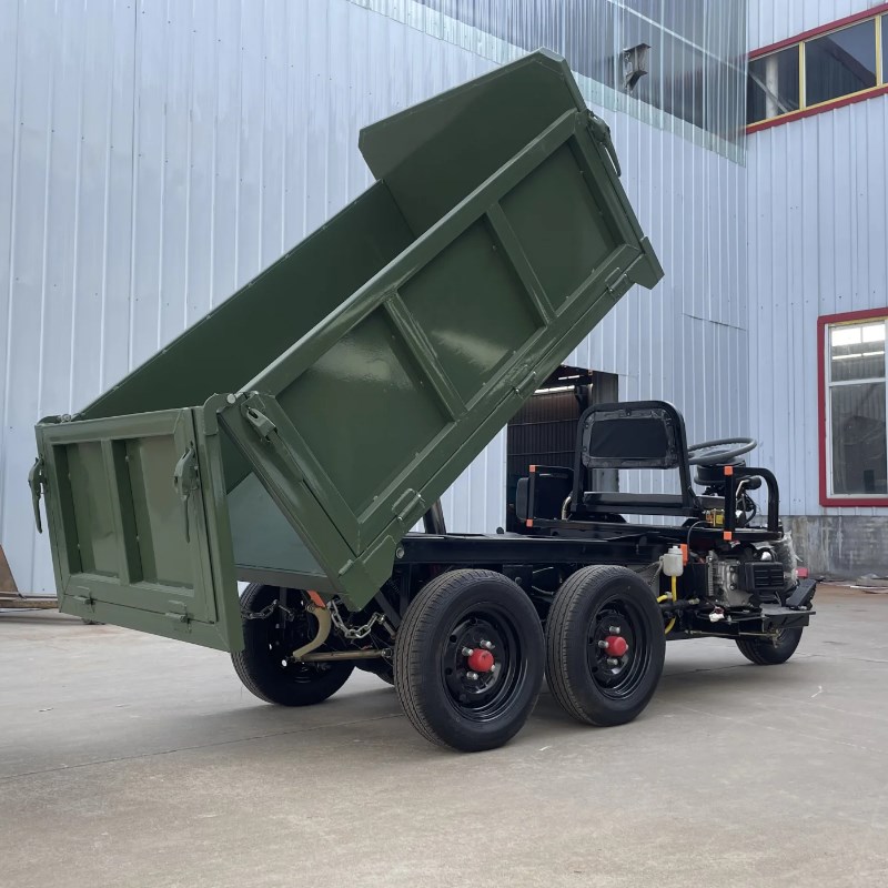 建筑工地电动三轮车四驱拉沙混凝土上料搬运灰斗车养殖拉粪载重王