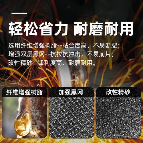 角磨机切割片双网超薄金属不锈钢专用磨光机打磨片砂轮片切片100