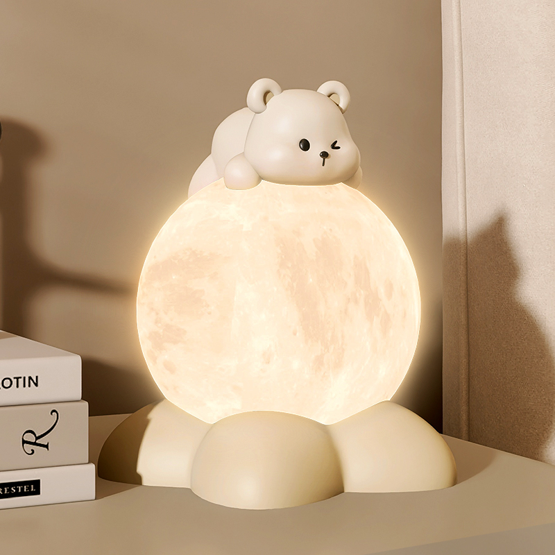 小熊夜灯卧室床头夜灯可爱台灯桌面摆件办公室装饰品女生生日礼物