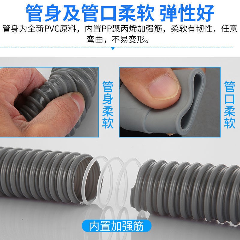 洗手盆Y型下水道三通管排水管双洗衣机拖把水槽菜盆软管加长防臭
