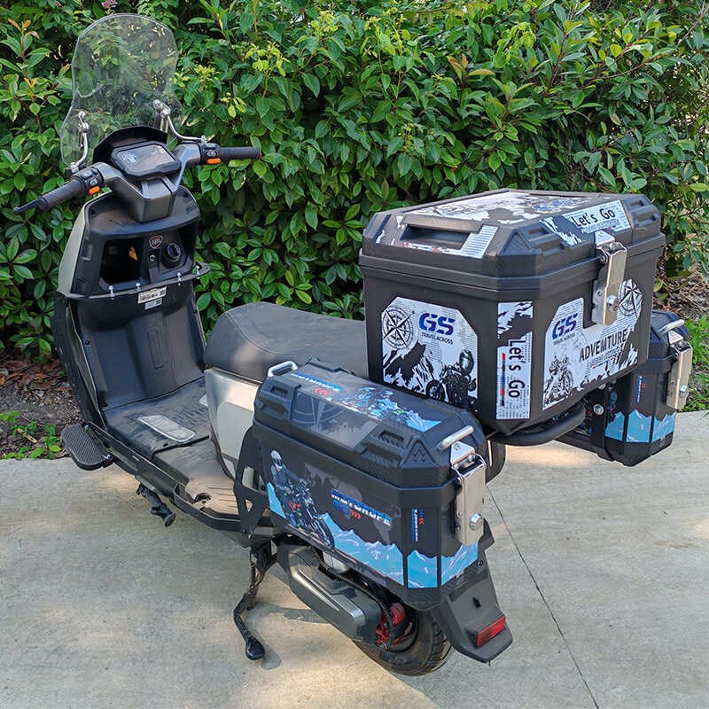 电动车尾箱后备箱侧箱大踏板车边箱跑车挂箱带支架电瓶车摩托通用