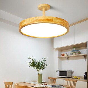 原木LED过道吸顶灯实木卧室餐厅房间阳台走廊玄关2025新款吊灯具