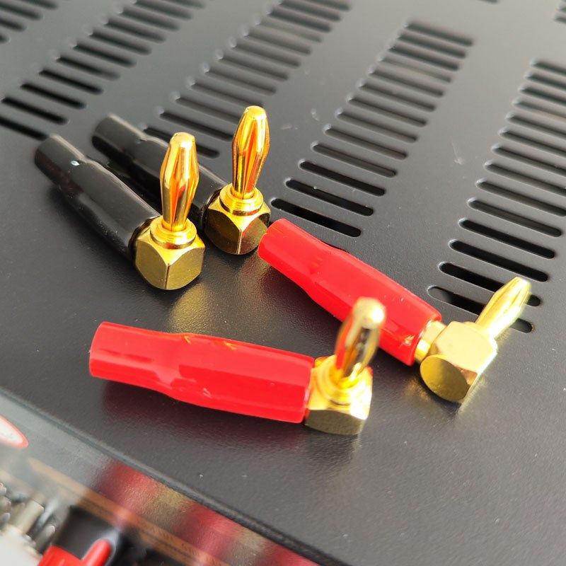 全新接线插座L90度音响DIY配件六叶纯铜4mm弯头香蕉插头音箱喇叭,影音电器,端子,淘宝优惠券,粉丝福利购,淘宝优惠卷