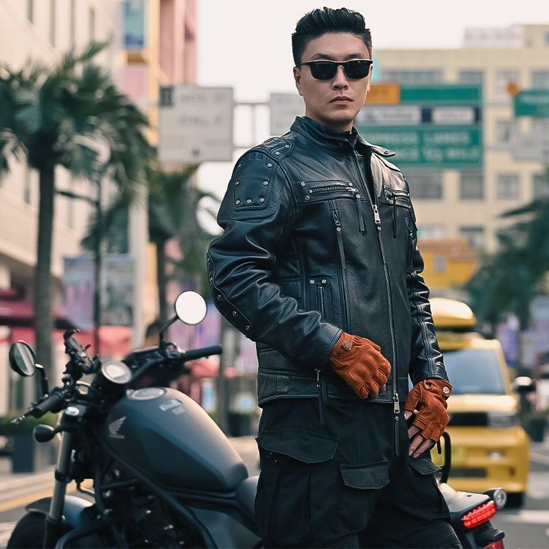 HVA夏季骑行半指手套摩托车机车复古防雨透气男士女防晒专业装备