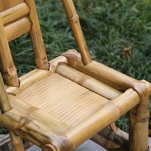 竹椅子老式靠背椅家用喝茶休闲成人小孩均适合手工竹制品天然扎实