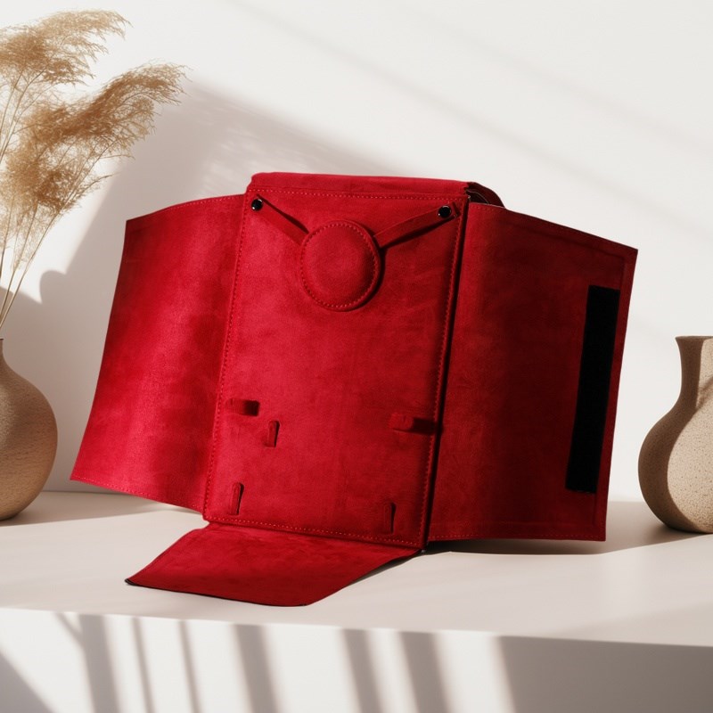 金蚂蚁珍珠收纳包精致长方形四面开珠宝包装首饰包晚会首饰盒