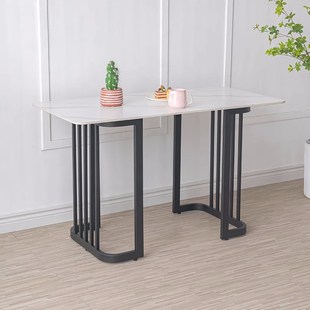 定制铁艺桌腿支架办公会议弧形岛台吧台支撑柱金属书桌岩板餐桌腿