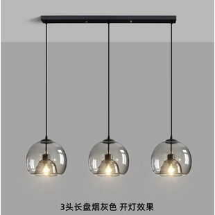 北欧复古轻奢玻璃吊灯民宿吧台餐厅床头灯创意个性咖啡厅玄关灯具