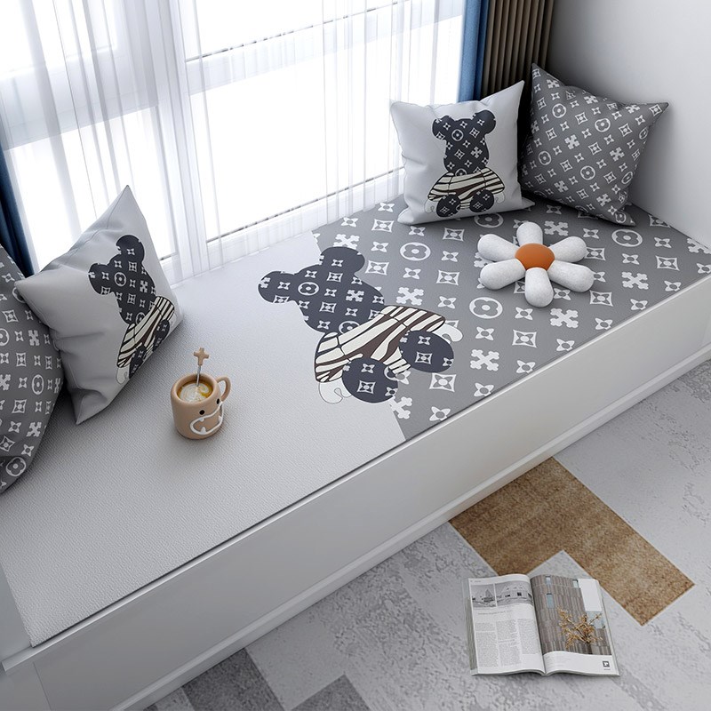 防水防污飘窗垫窗台垫轻奢高级感2023年新款冬夏两用免洗可擦坐垫