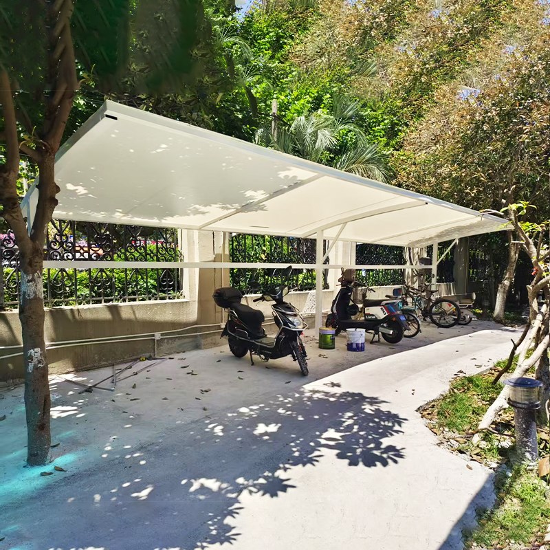 自行车棚汽车棚电动车雨棚室外景观充电桩膜结构停车