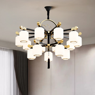 客厅吊灯新中式灯具2023年新款现代简约大气别墅主灯包厢餐厅吊灯