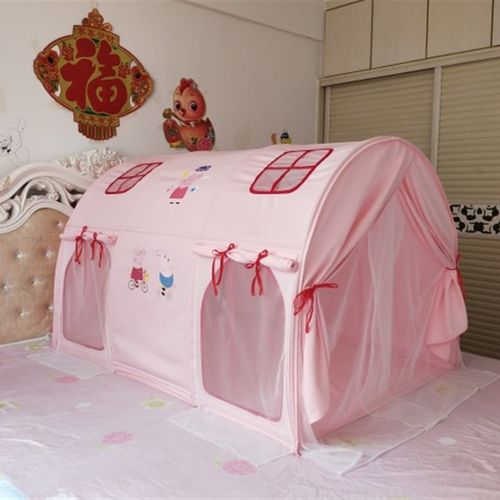 儿童床帐篷遮光防摔游戏屋上下铺公主床幔男孩女孩城堡分床神器