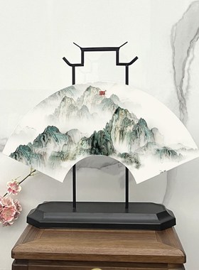 承沁现代新中式摆件客厅摆饰铁艺木质桌面家居饰品装饰电视柜