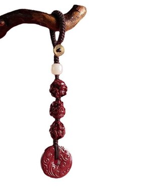 朱砂生肖三合六合平安扣钥匙扣挂件本命年龙狗羊兔牛挂件低含量