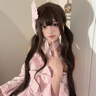 布丁兔假发女长卷发85cm甜美lolita自然齐刘海全头套jk少萝同款